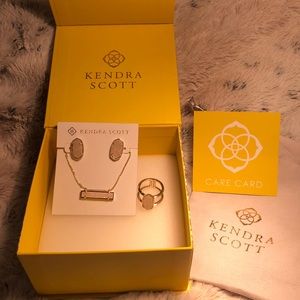 Kendra Scott Jewelry Set: Necklace, Earrings, Ring